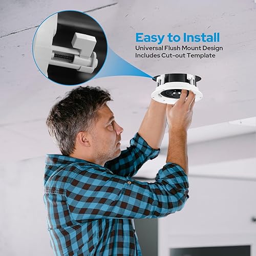 Miniatura 5 de HiVi-Swans VQ5A - Altavoces de techo de 5 pulgadas, montaje empotrado, 2 vías, perfecto para oficina, suppermarket, sala de reuniones, sala de estar