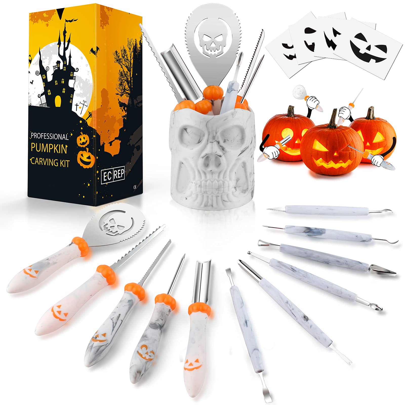 Buy Pumpkin Carving Kit, Pumpkin Carving Tools, 11 Pcs Professional