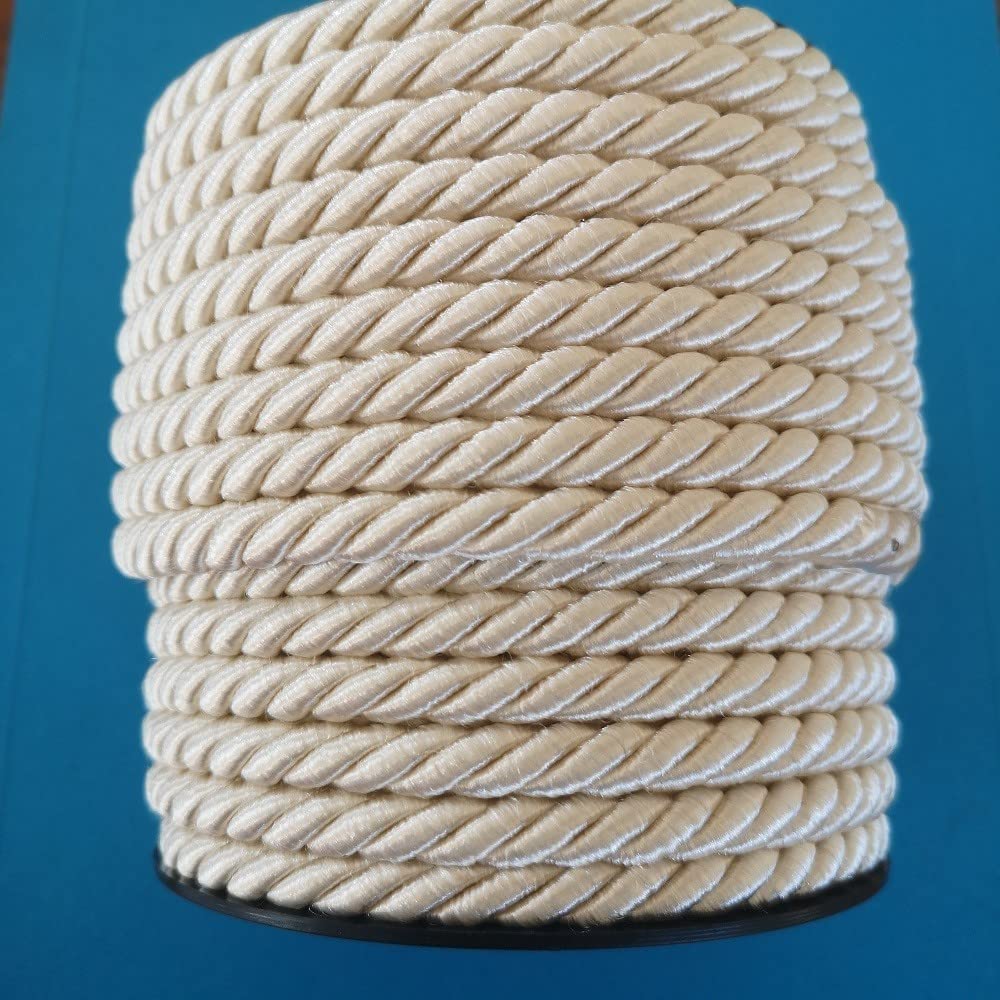 Cordone Intrecciato Turchese 8mm X 20m - Passamaneria Made In Italy Per Decorazioni