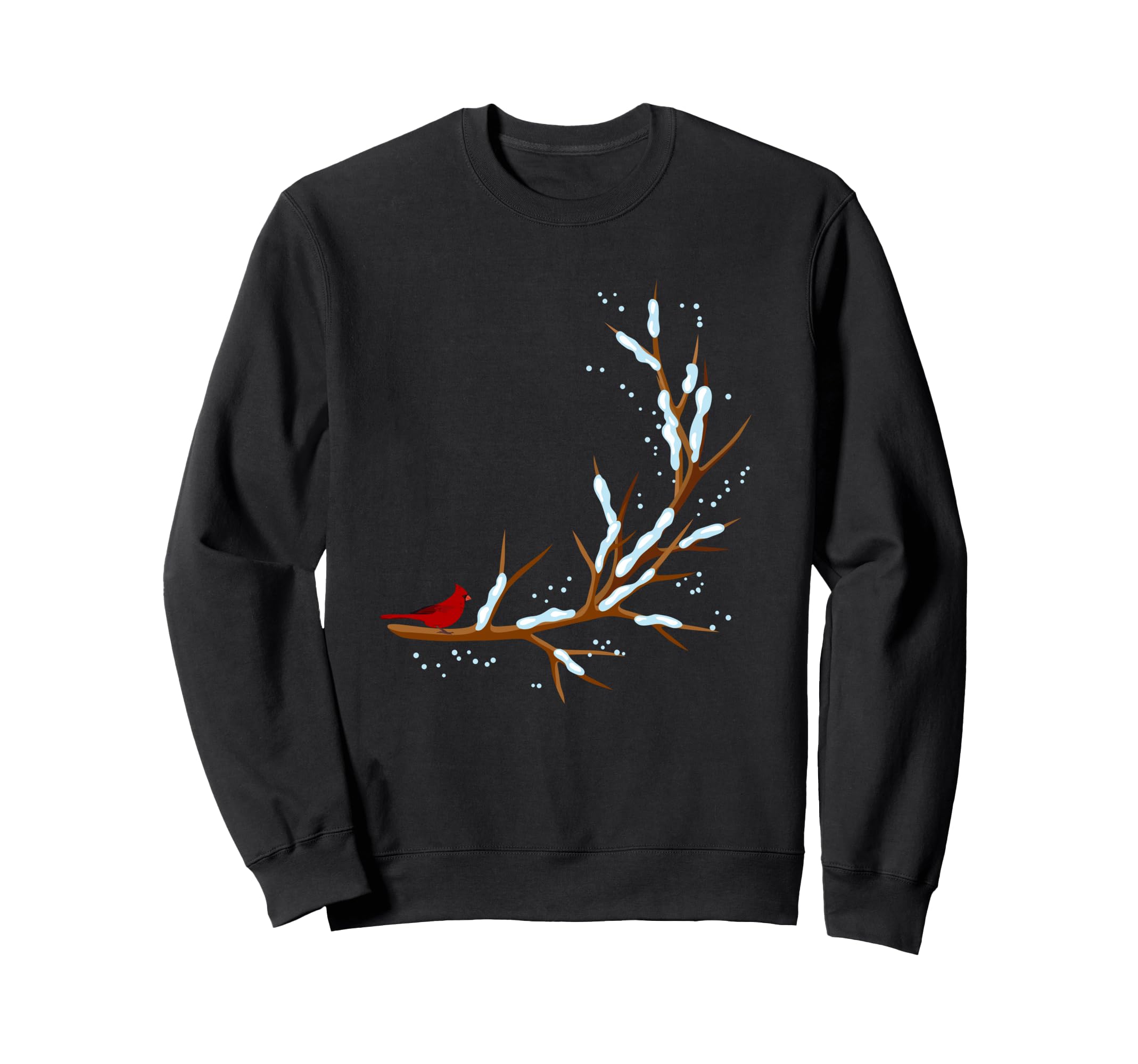 Cardinal Bird Christmas Winter Snow Scene Sweatshirt