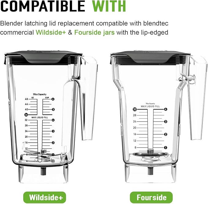 Tapa de repuesto con cierre para licuadora Blendtec Wildside y Fourside miniatura 3