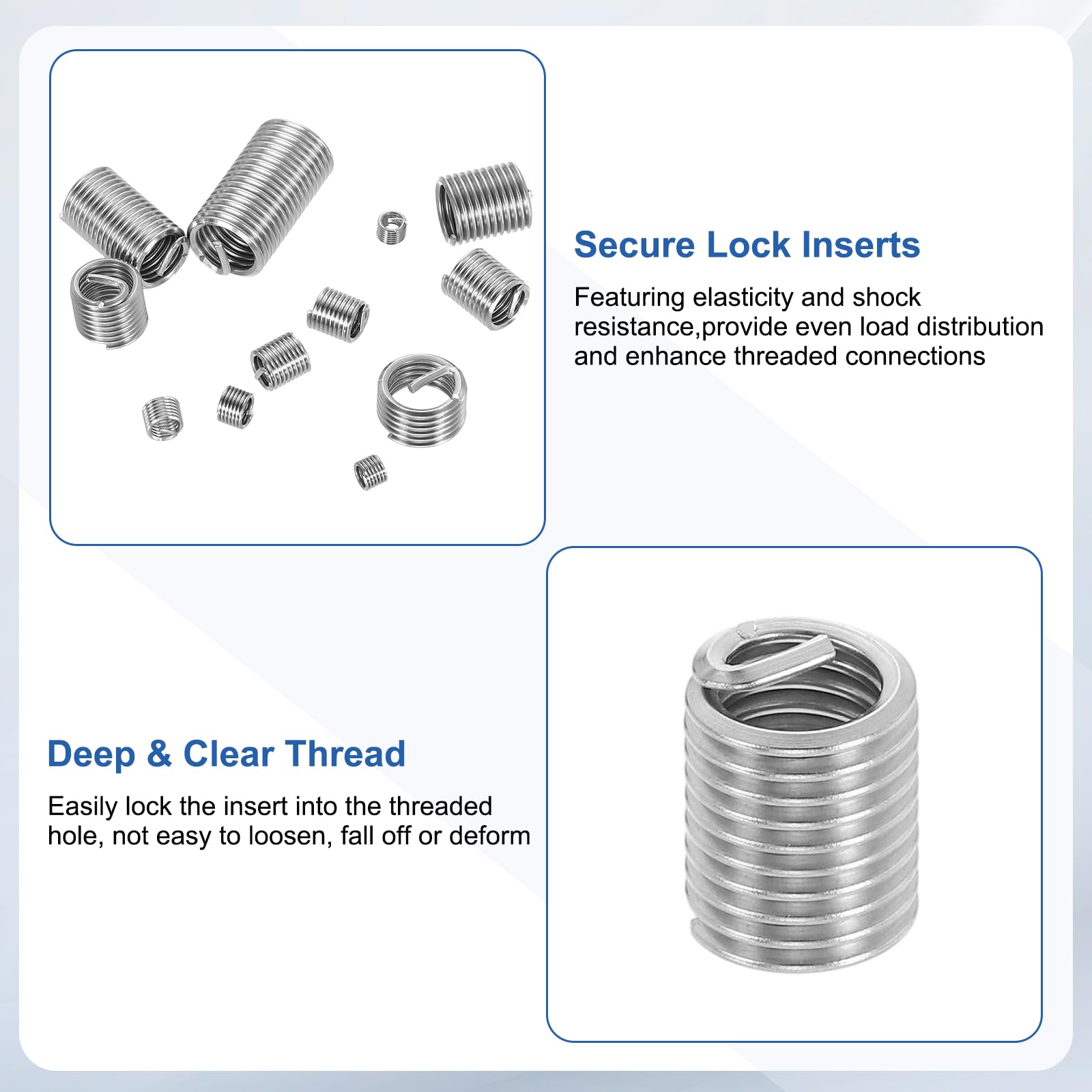 PATIKIL Wire Thread Inserts 5/16-18 UNC 2D 15.8mm - Image 4