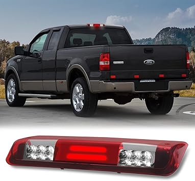 Guoord High Mount 3rd Stop Brake Lights, Compatible with 2004-08 Ford F150, 07-10 Ford Explorer Sport Trac, 2006-08 Lincoln Mark LT Third Center Cargo Reverse Rear LED Brake Light Two Rows Red