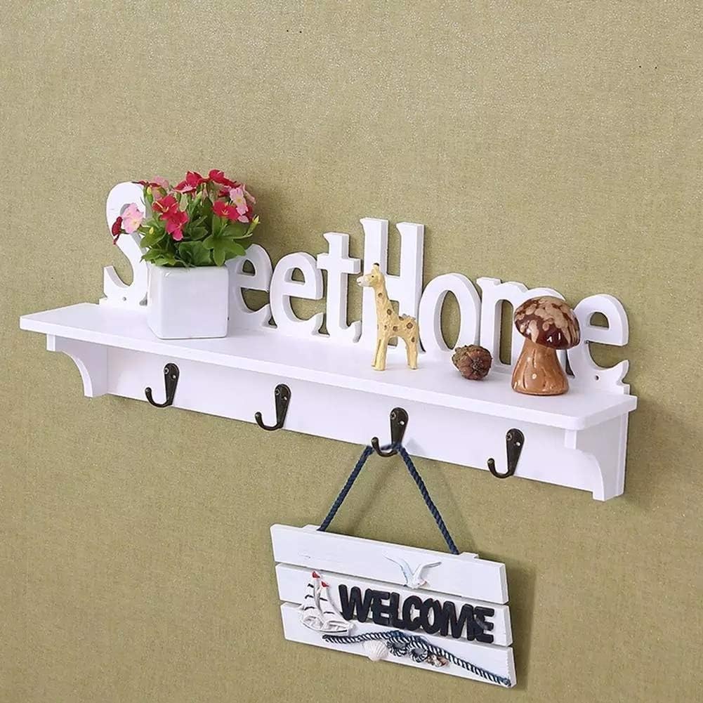 Sweet Home Wall Hooks Key Holder Storage Rack Shelf Kitchen Bathroom Organizer Keys Hook