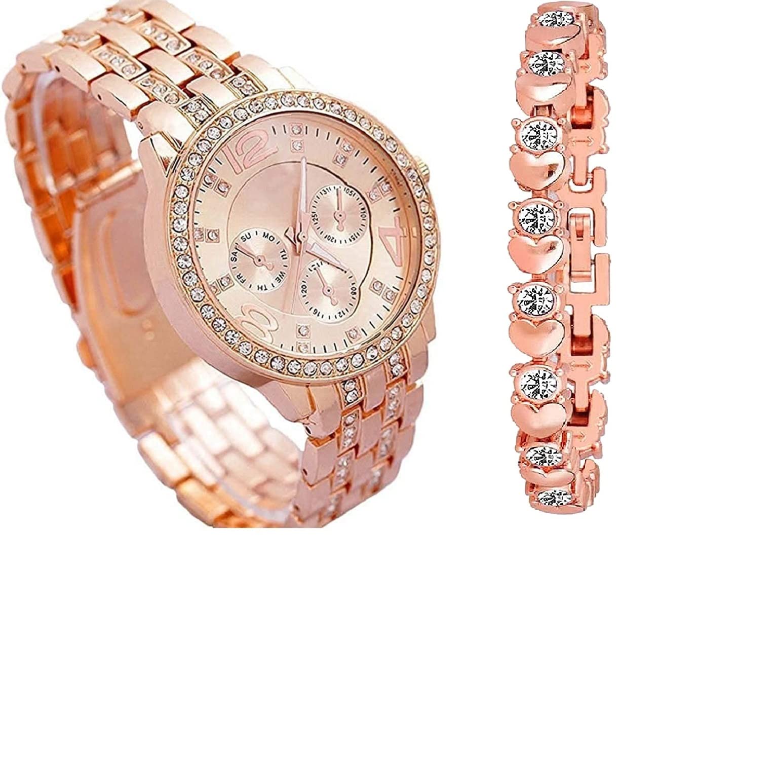 SELLORIA Stainless Steel Brand Womens Branded Rose Gold Bracelet Analouge Gold Dial Gold Plated Watch Water Resistant Golden Color Strap Wrist Watches For Womens Ladies Girls Watch (B09CTKFB7M) Amazon Price History, Amazon Price Tracker