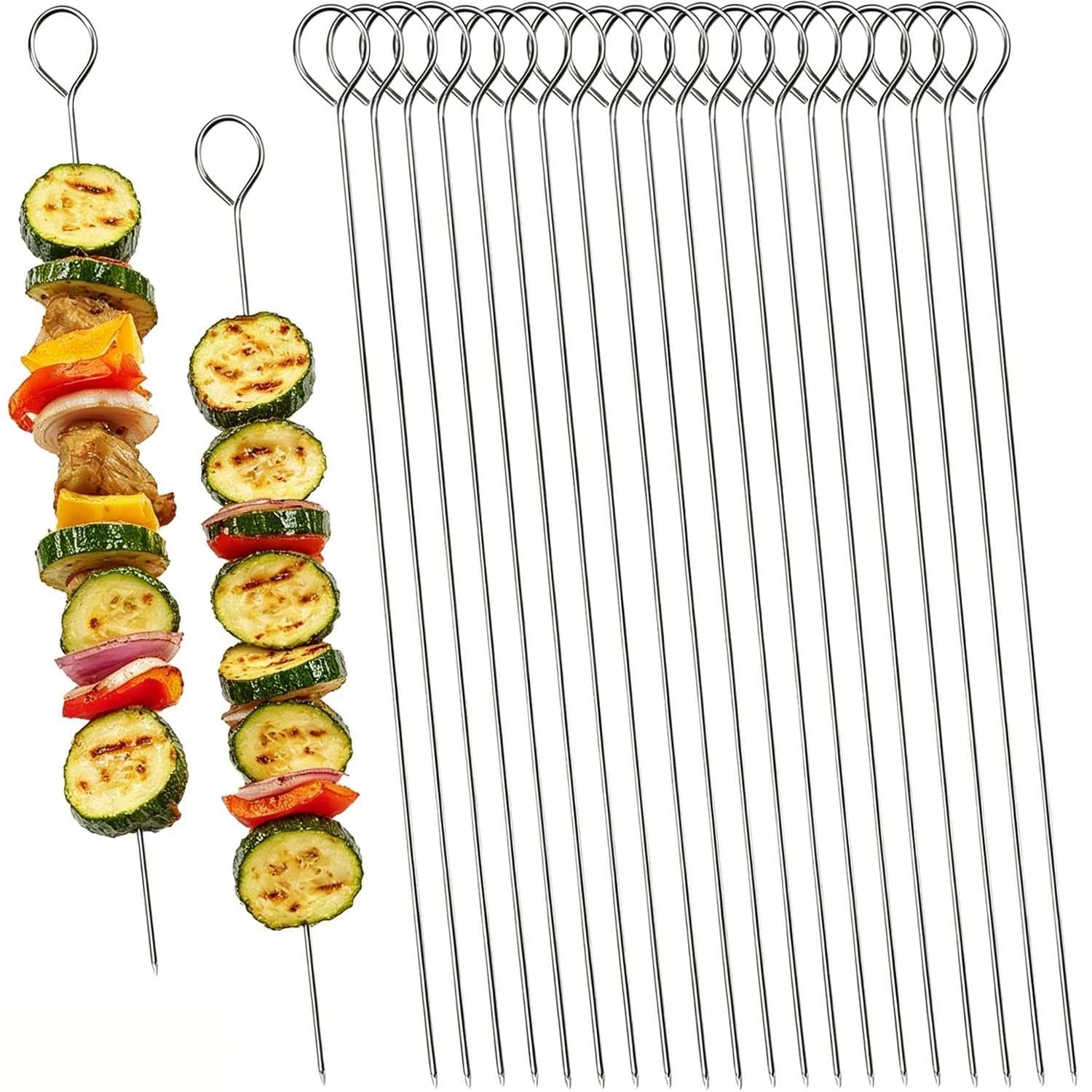 20 PCS 20cm BBQ Metal Skewers
