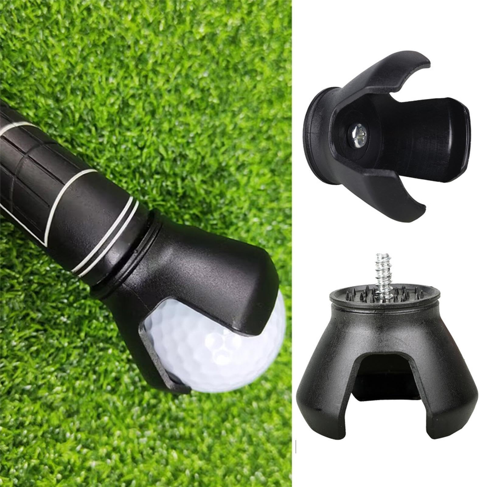 Recuperador de pelotas de golf montado en putter, agarrador de recogida, accesorio de garra