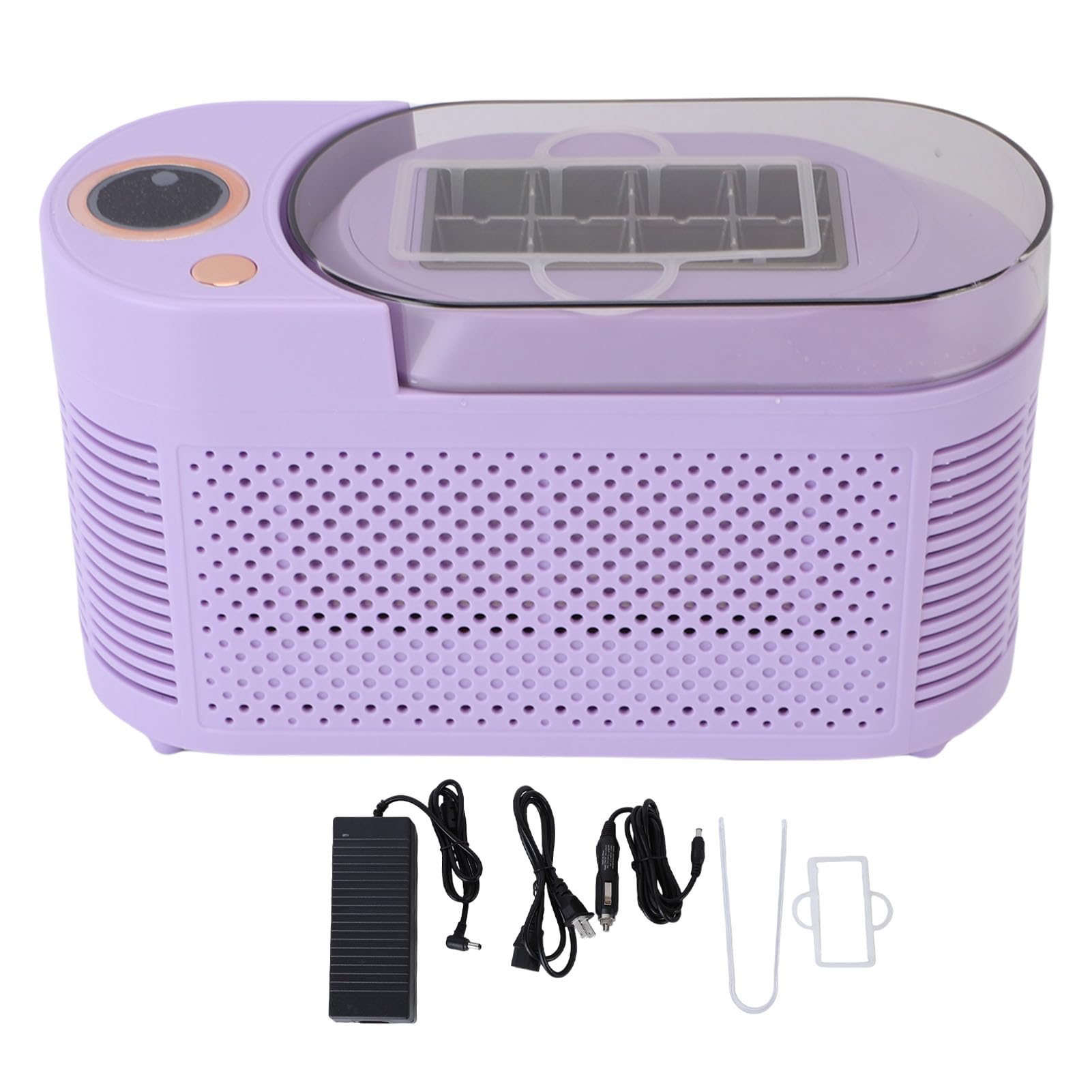 VBESTLIFE Máquina de Fabricante de Hielo de Encimera Portátil, 8 Cubos en 10 Minutos y Opciones de Doble Energía, Fabricante de Hielo Eléctrico con Baske para Hogar, Automóvil, Uso de (Enchufe de la