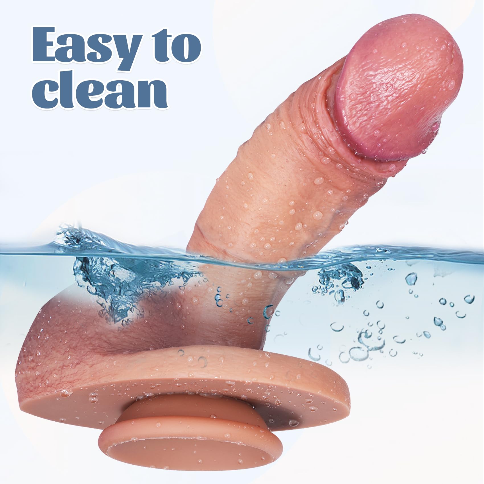 HXLXW Realistischer Dildo aus Flüssigsilikon Realistischer Dildo für erfahrene Anwender, texturierter Silikon-Analpenis für G-Punkt-Training mit Saugnapf für freihändiges Spiel(M)