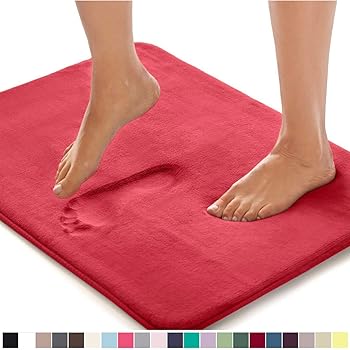 Gorilla Grip Original Thick Memory Foam Bath Rug Machine Washable Absorbent Premiums Bathroom Mat Rugs 24x17 Soft Floor Mats Luxury Plush Comfortable Carpet For Bath Room Black Cushioned Bath Rugs Bath