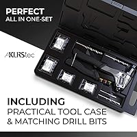 Vista 7 de KLRS tec Kit de pistola de remache profesional con 120 remaches pop y 4 taladros HSS - Kit de herramientas de remache pop de alta calidad