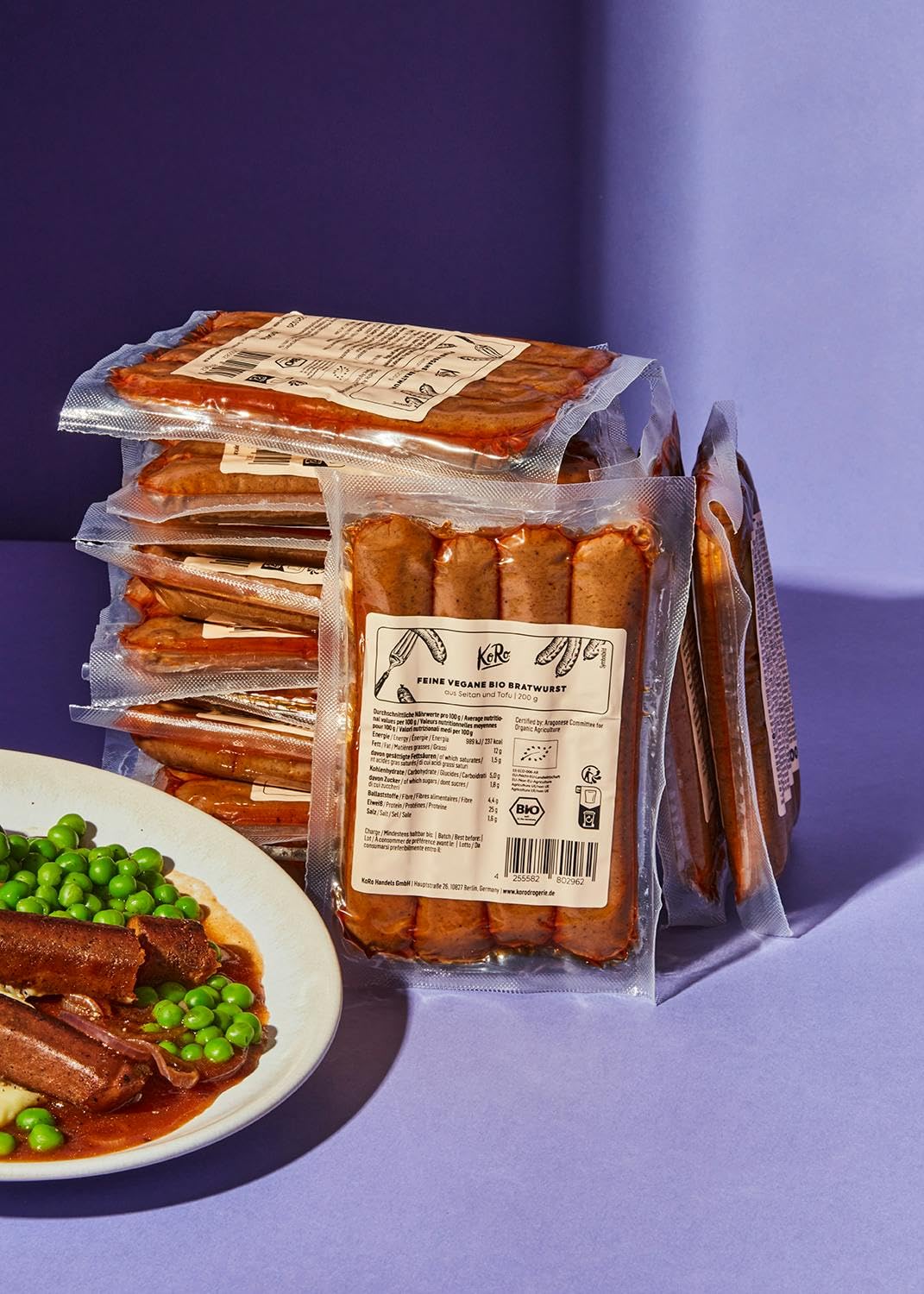 KoRo - Saucisse vegan "bratwurst" bio 12 x 200 g