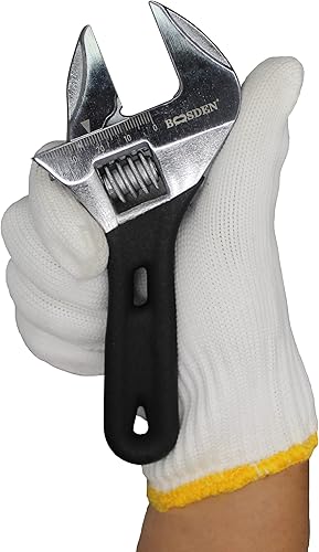 Miniatura 7 de BOOSDEN Llave ajustable, 6 pulgadas rechoncha, acero al cromo vanadio, ideal para tuberías, industria de gas y desmontaje