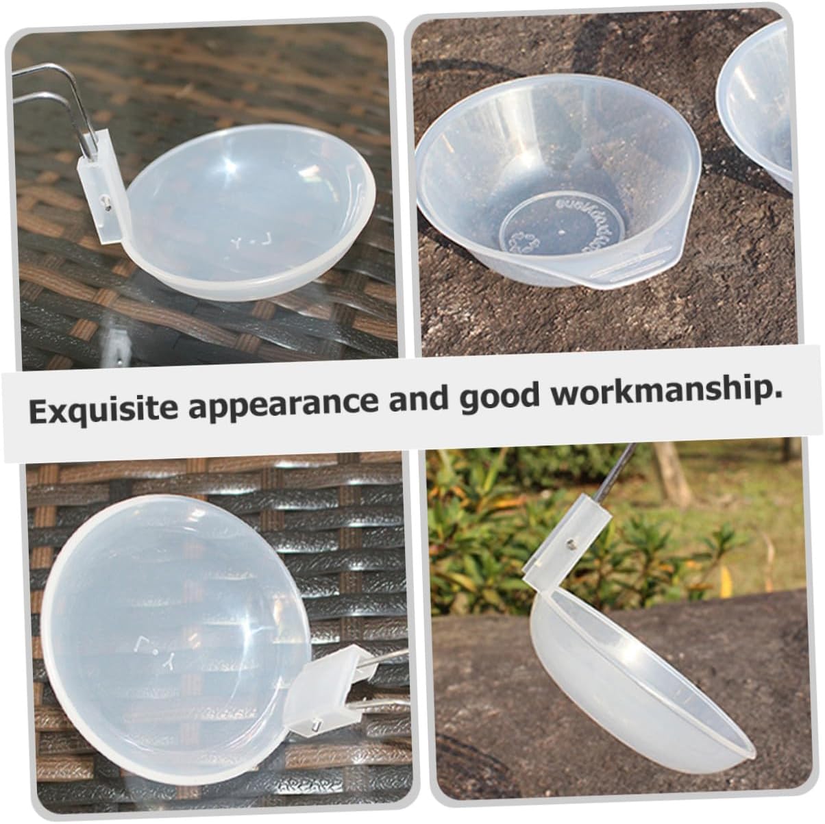 Veemoon Portable Plastic Bowl and Soup Spoon Set, 8pcs Pp Camping Tableware, Small Reusable Rice Bowls with Outdoor Bbq Serving Utensils for Hiking and Travel