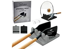 Premium Kitchen And Grill Utensil And Lid Holder