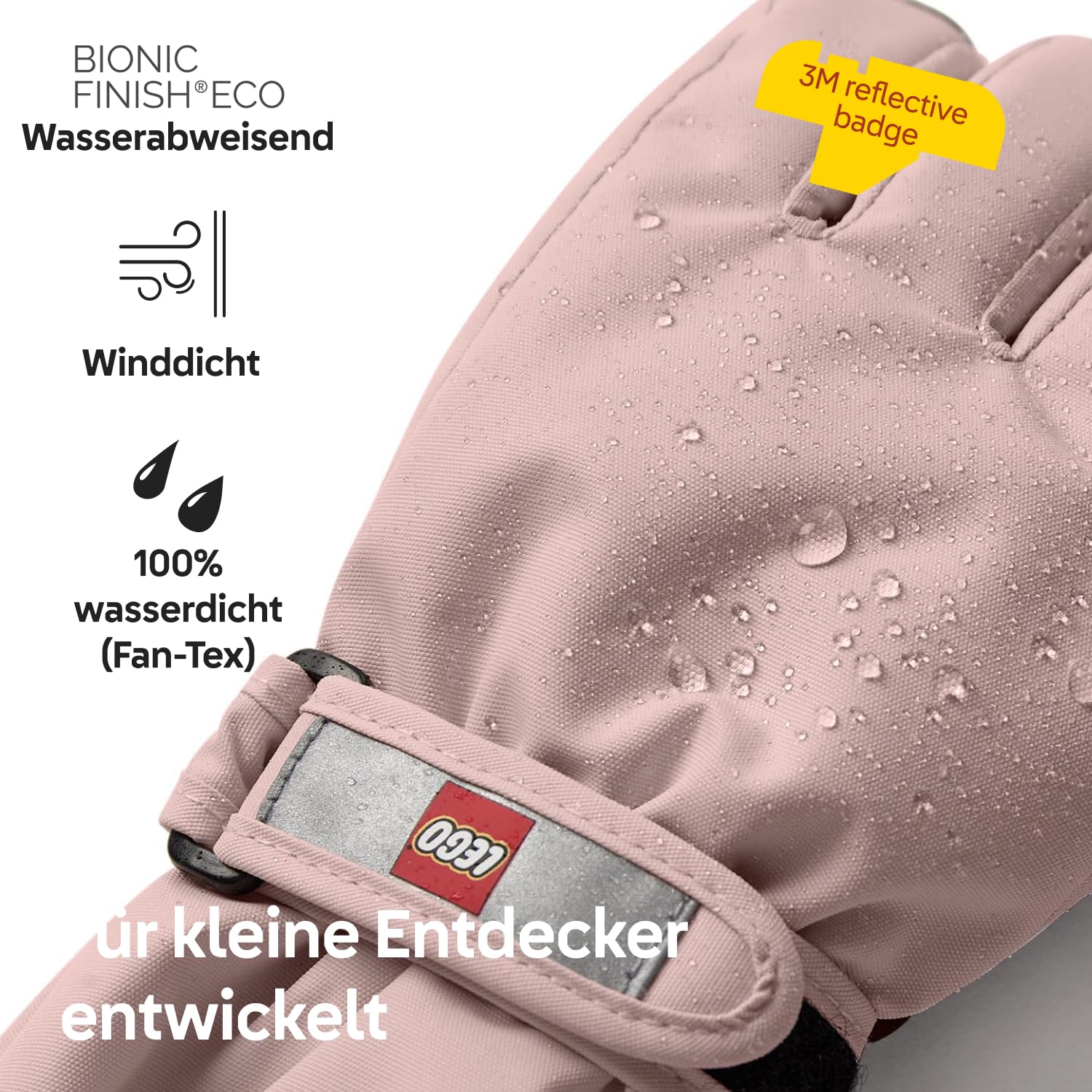 Kabooki LEGO® Handschuhe – Hellrosa – LWATLIN 700