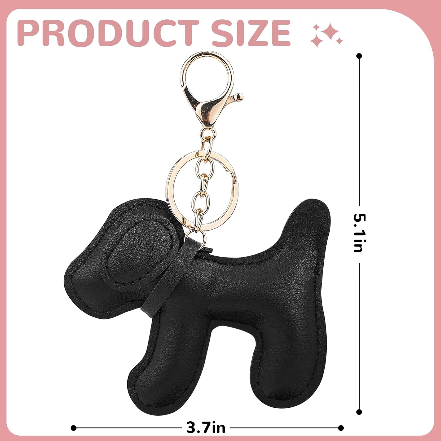 Cute Dog Keychain Pu Leather Bag Charms Charm for Handbags Bag Car Keychain Kawaii Bags Accessories - Image 2