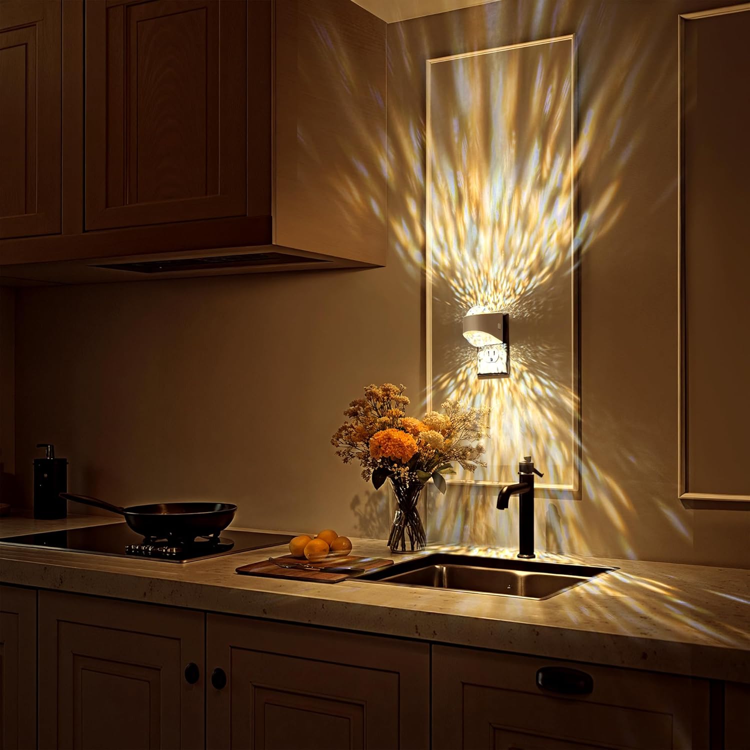 Briignite Night Light, Night Lights Plug into Wall, LED Projector Night Light, Soft White, Dimmable Brightness Dusk to Dawn Nightlight for Kids, Nursery, Bathroom, Home Decor, Gaming Room, 2 Pack