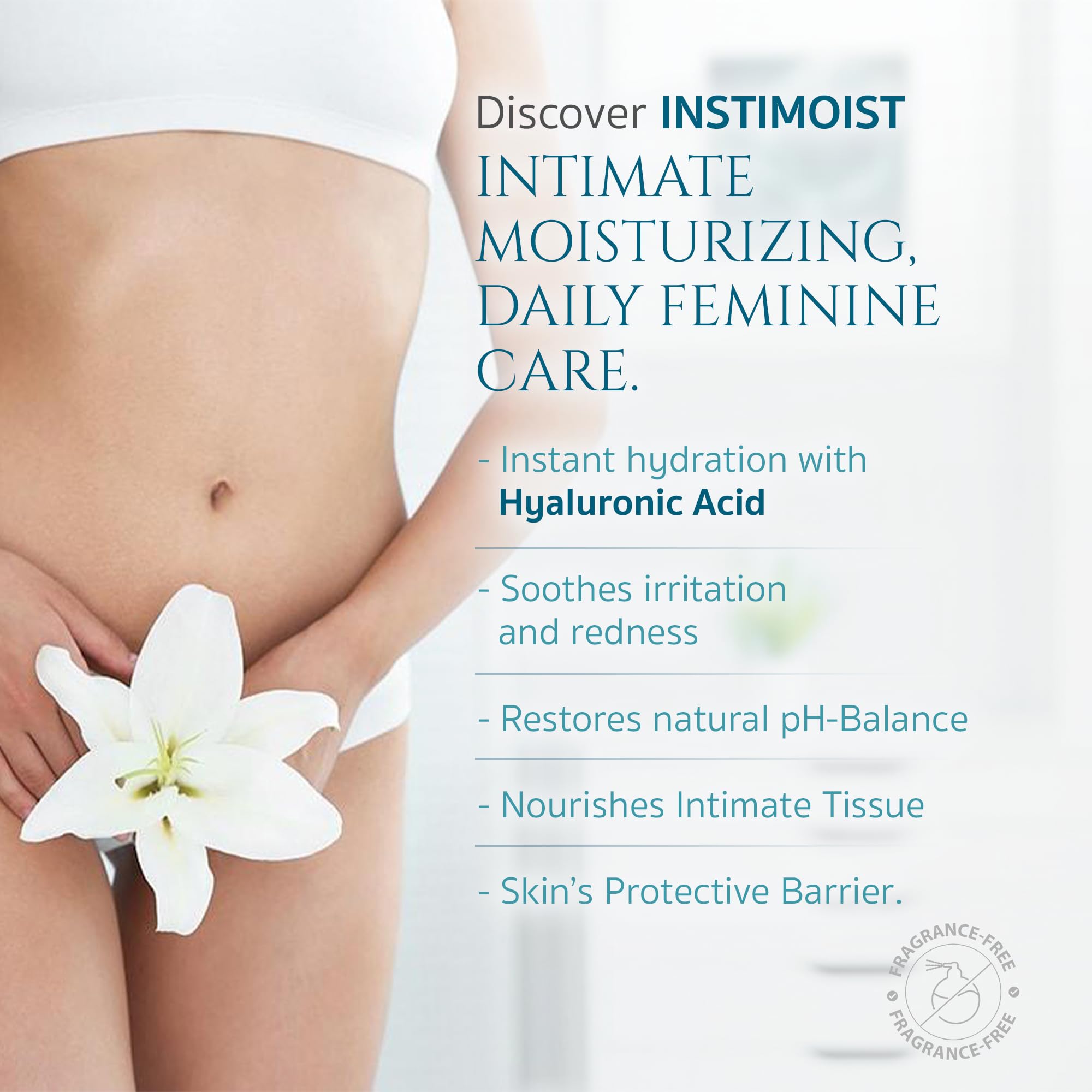 LOVV Instimoist Vulva |2 Oz| Moisturizer Lotion Fast Absorbing with Hyaluronic Acid Prebiotics and Probiotics for Daily Feminine Care Soothes Dryness and Restores Balance to Sensitive Intimate Skin