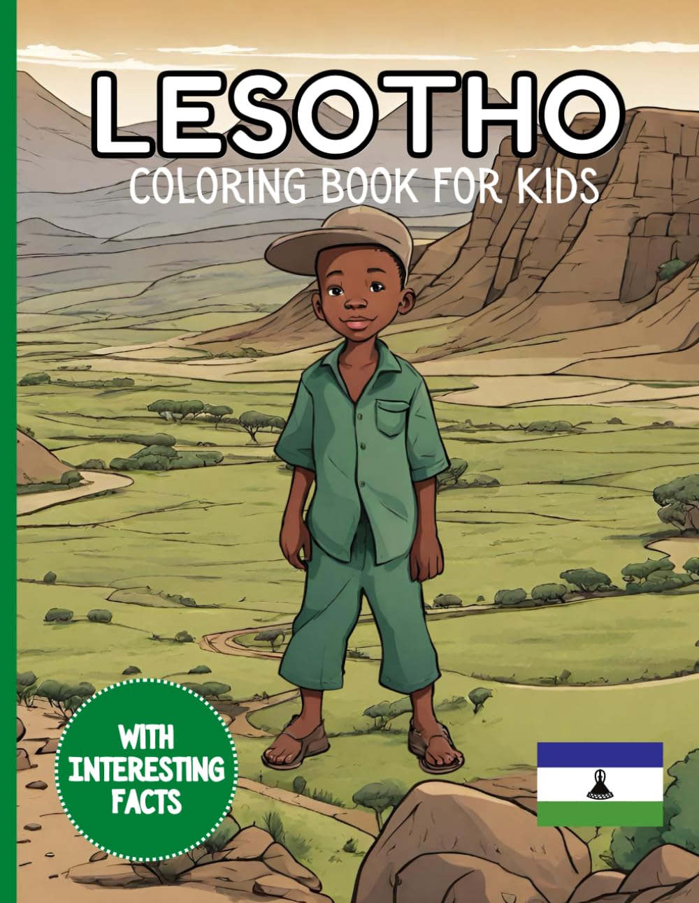 Lesotho Coloring Book For Kids: With Interesting Facts