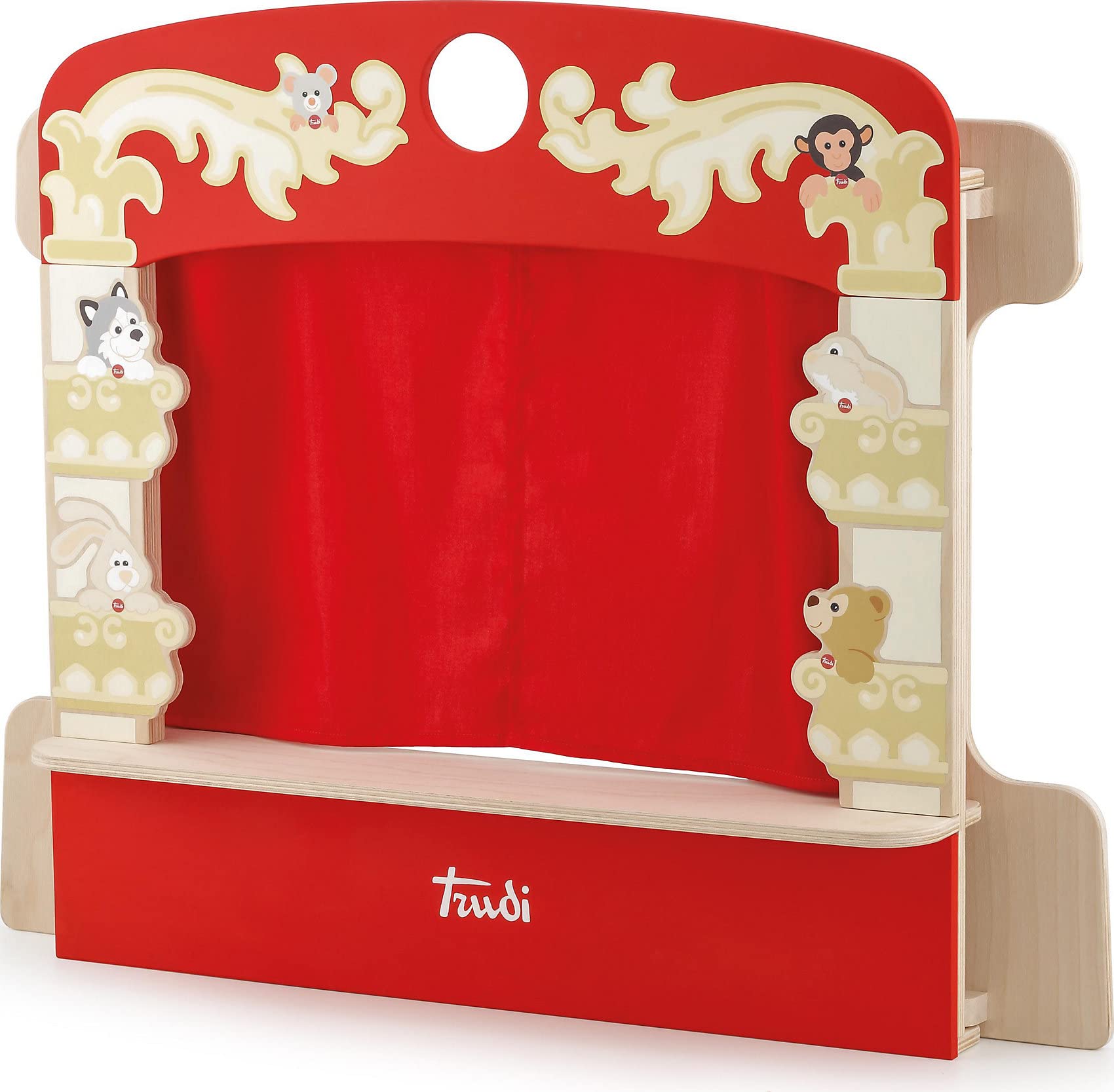 Trudi Théâtre de Table Théâtre de marionnettes et de marionnettes en Peluche Portable. Jeu pour Les Enfants. Raconter et créer des Histoires | 58x56x21cm S | Puppets | modèle 88014