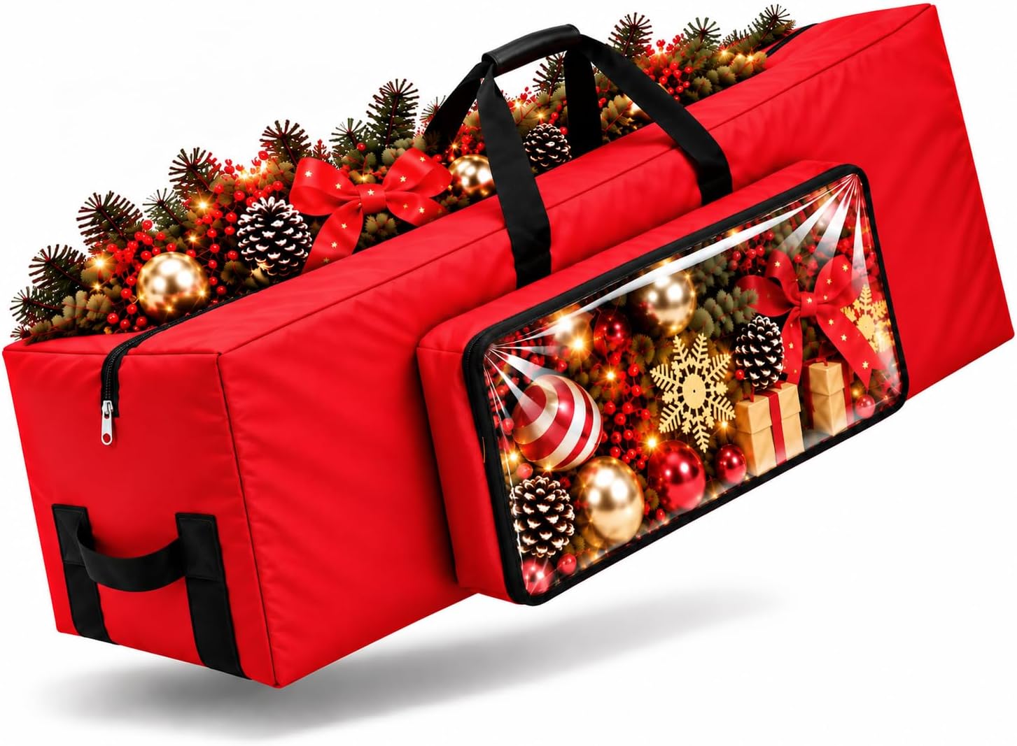 9 FT Christmas Tree Storage Bag 600D with Mesh Pocket and Clear Window