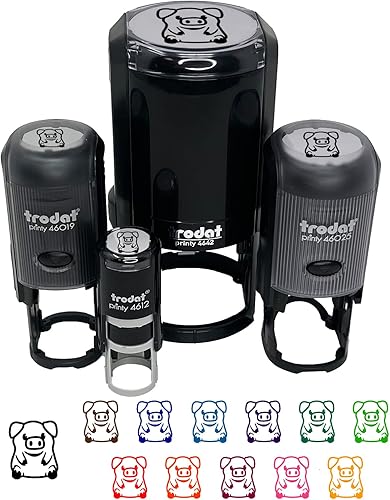 Sello de goma autoentintado para sellar planificadores de manualidades, 1 pulgada de tamaño mediano, tinta verde lima