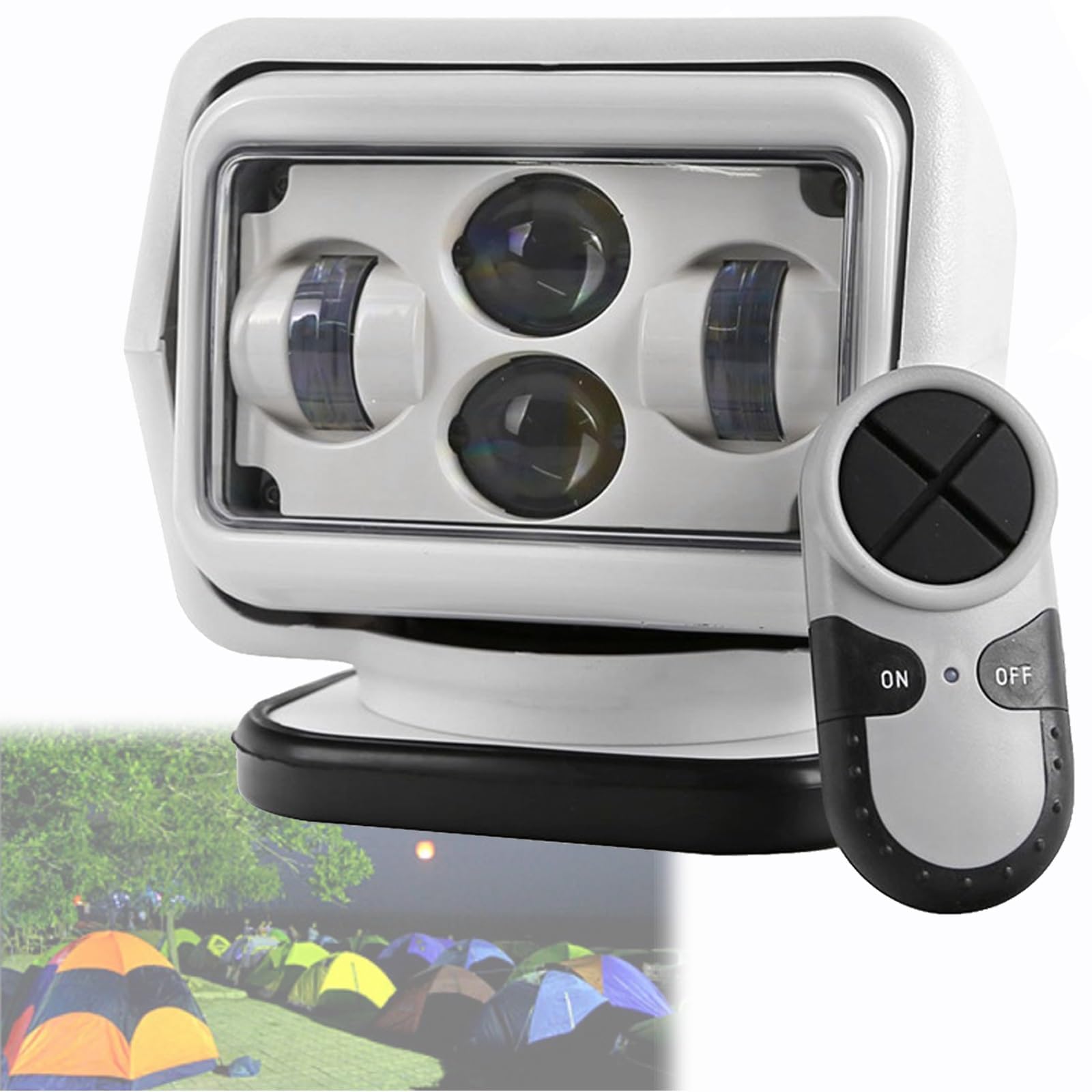Reflektor Led 60 W, Zdalnie Sterowany, Z Mocną Podstawą Magnetyczną, Wodoodporny Ip65, Obracany O 137° W Pionie I 380° W Poziomie, Do Samochodów Ciężarowych, Terenowych, Suv-ów, Morskich
