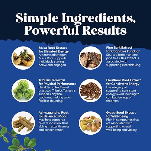 Miniatura 6 de Potentes cápsulas de raíz de maca negra para hombres, suplemento de bienestar a base de hierbas con ginseng siberiano Ashwagandha y raíz de maca