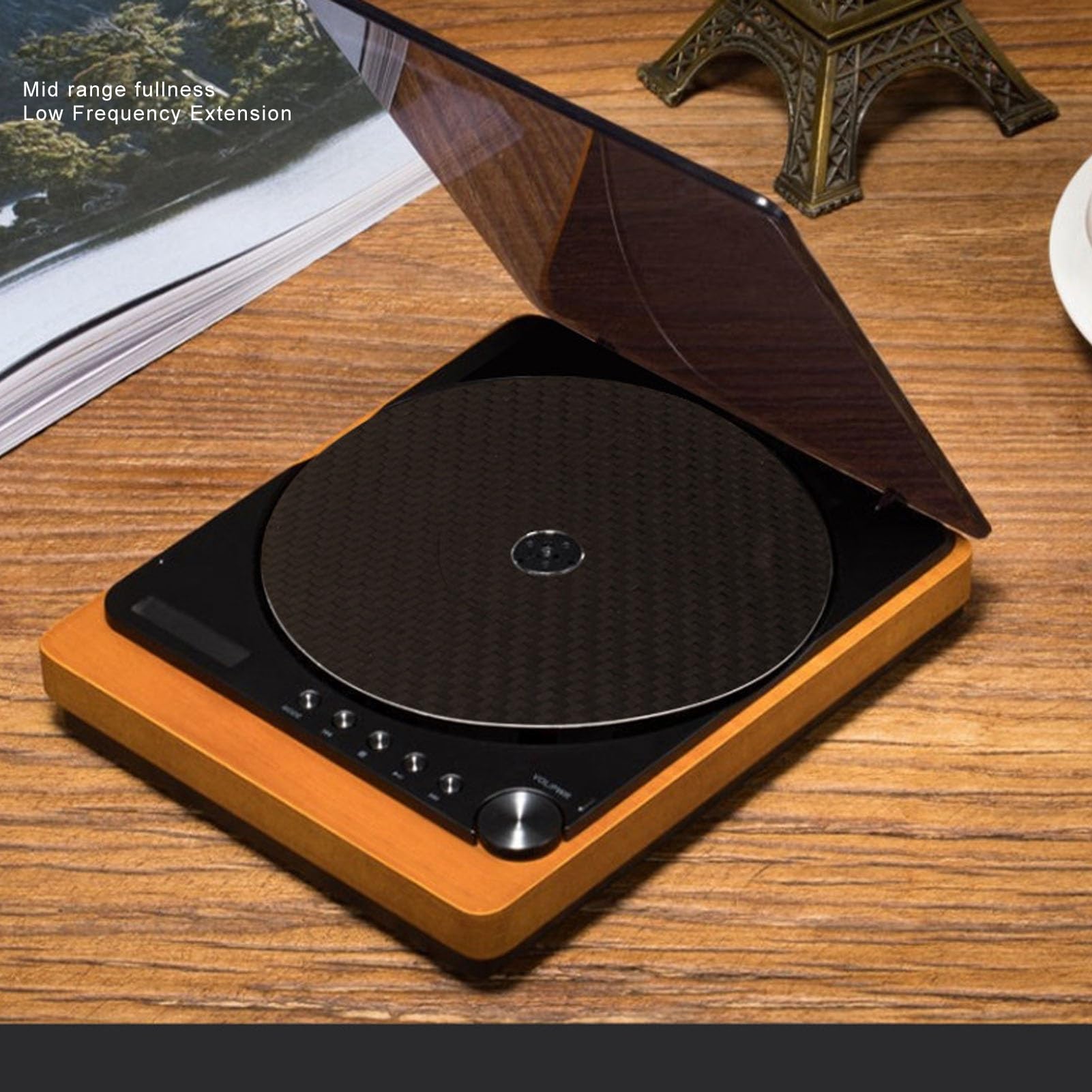Stabilizzatore CD in Fibra di Carbonio 0,2 Mm con Assorbimento Vibrazioni Tappetino HIFI per Lettore CD Nero
