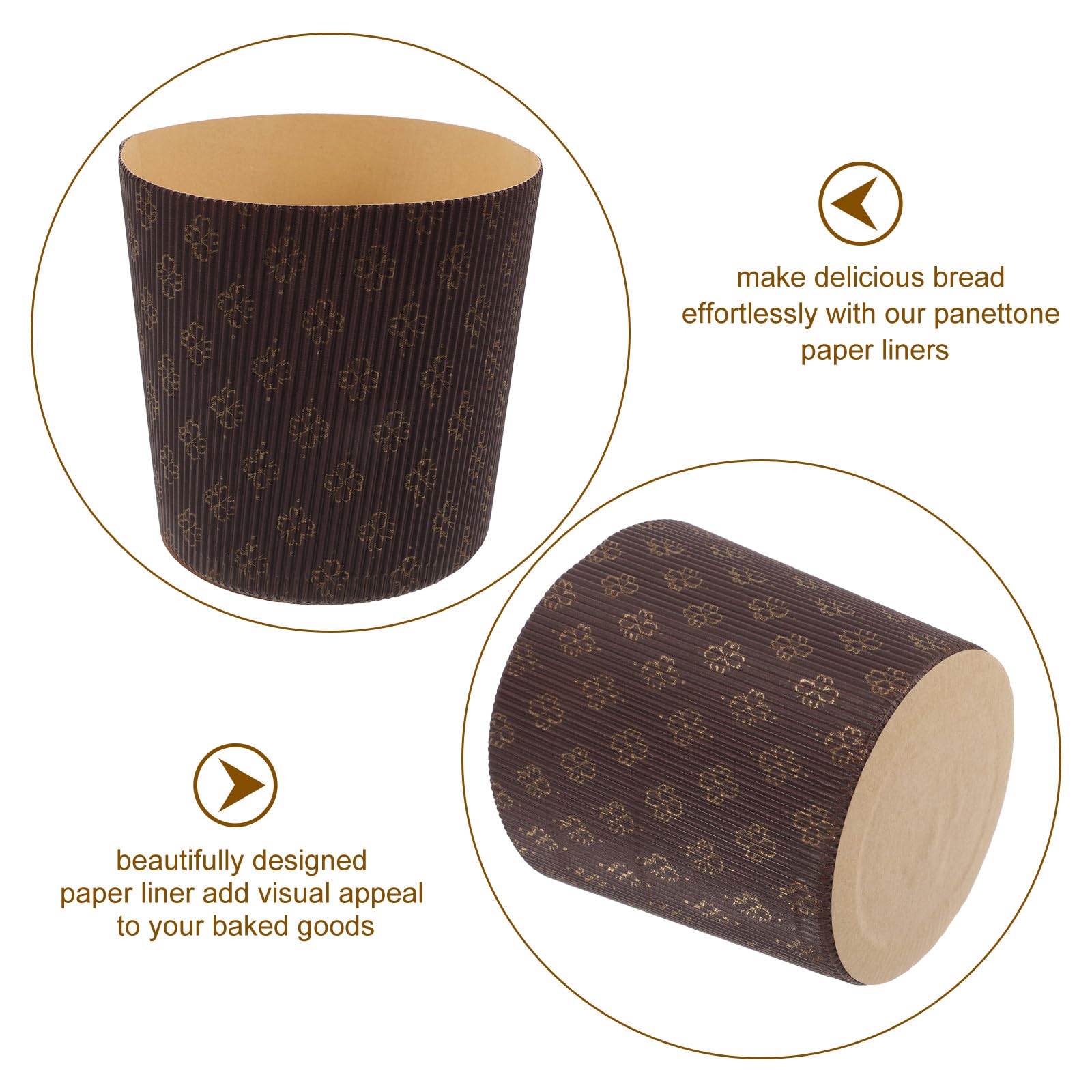 SHINEOFI 25 Capacillos de Papel para Cupcakes Resistentes Grasa, Moldes para Hornear Muffins de Papel Marrón, Uso Versátil para Fiestas de Boda y Repostería en Casa