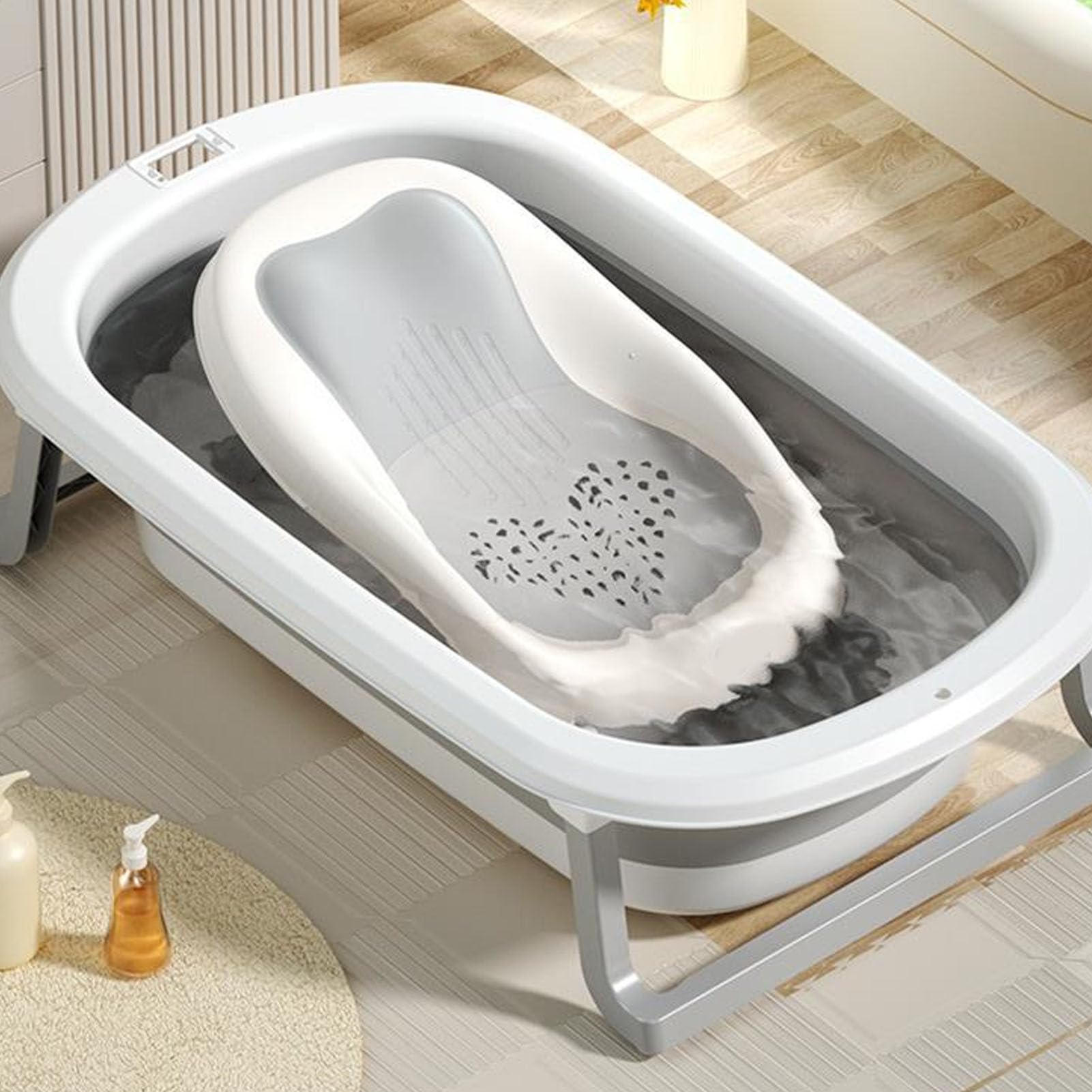 Supporto per Bagnetto per Neonati, Supporto da Bagno Ergonomico