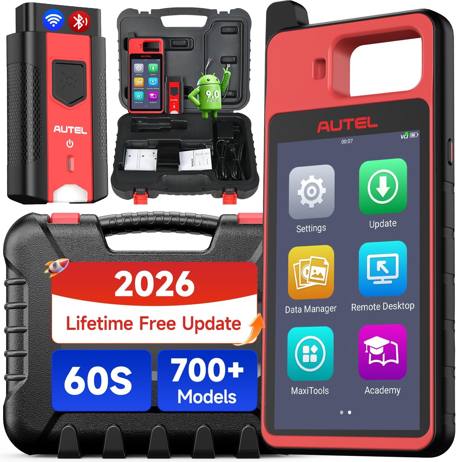 Autel Automotive OBD Scan Tool, Lifetime Updates, Auto Scan, VCI V200, 2GB & 64GB, Android 9.0