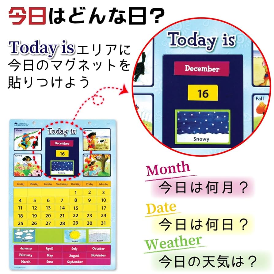 ラーニングリソーシズ 壁掛け ポケットチャート 英語 カレンダー&amp;天気 LER2418 正規品 Amazon.co.jp: ラーニング リソーシーズ Calendar ＆ Weather