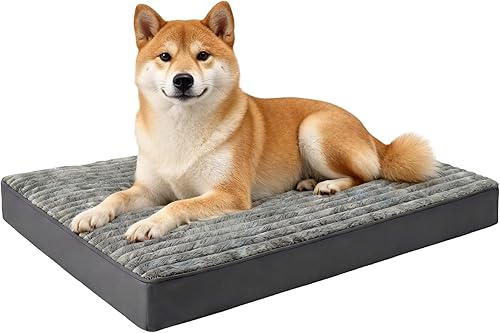 Cama para perros de tamaño grande, camas ortopédicas de franela para mascotas con funda extraíble lavable, cama para perros grandes, impermeable,