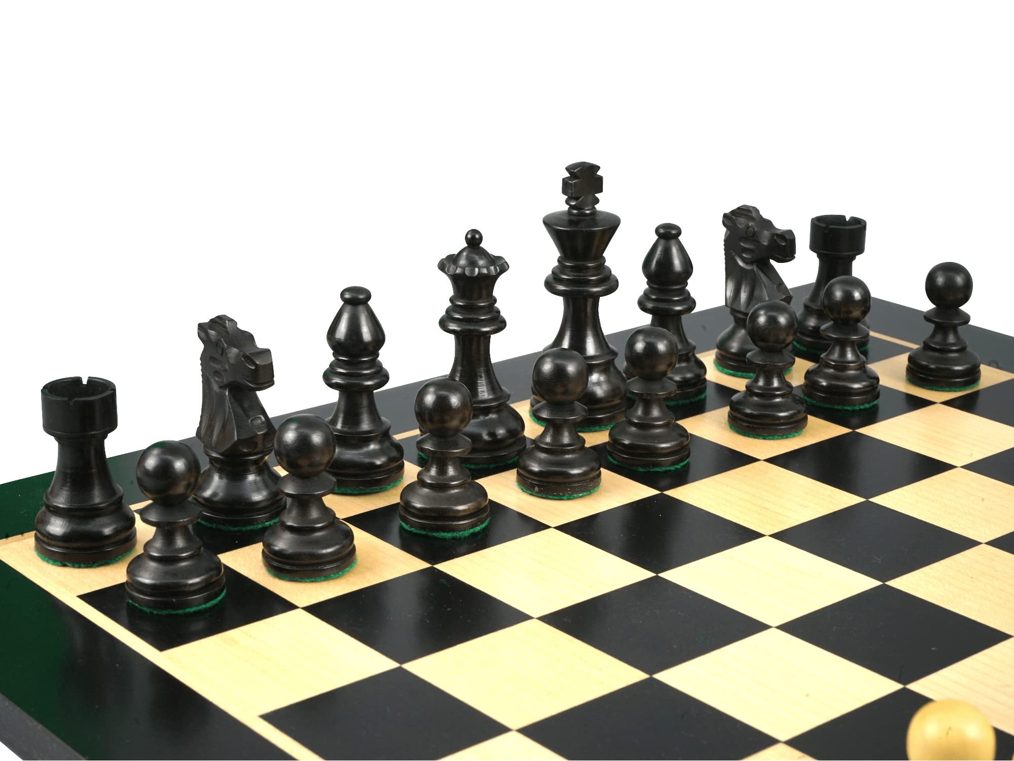 Juego de ajedrez de Madera Tablero de ébano 16 Pulgadas Piezas Staunton alemanas ponderadas 3 Pulgadas