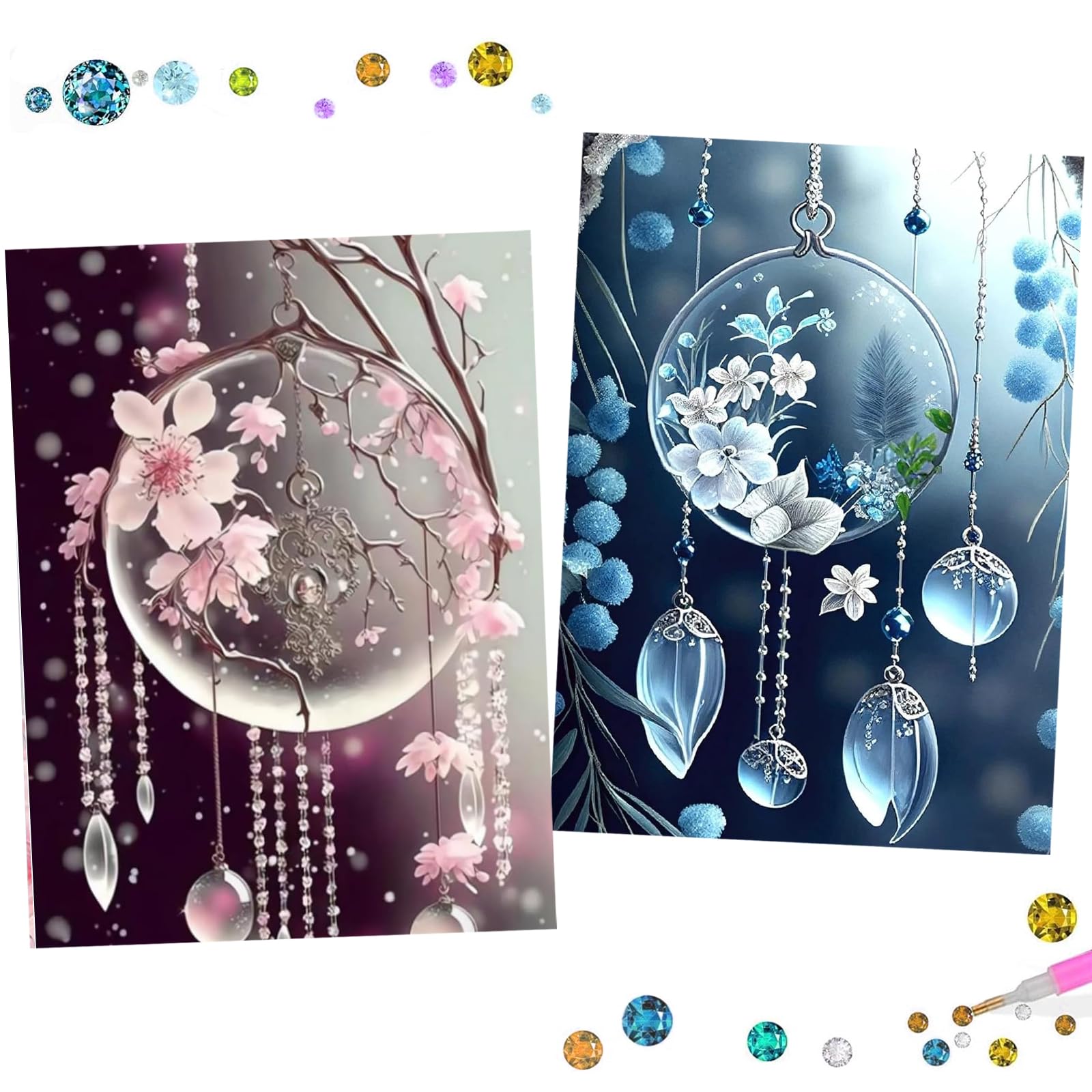 Kit Diamond Painting Attrape-Rêves - 30x40cm - Broderie Diamant 5D Pour Débutants Et Déco Maison