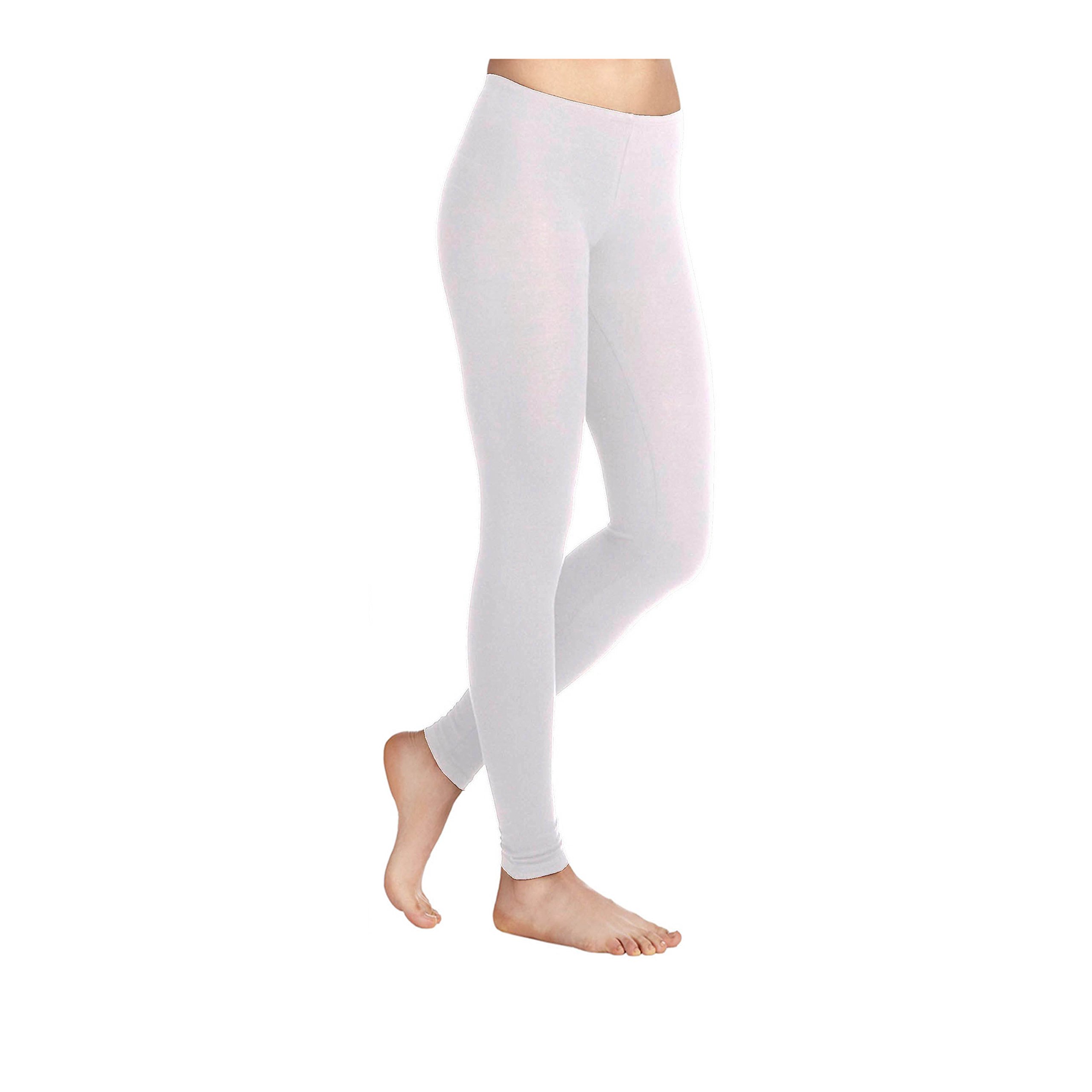 Missloved Plain Stretchy Viscose Elastane Leggings - XXXL to fit UK 22-24 - White