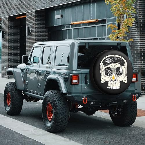 Miniatura 5 de Cafetime Buffalo Check Plaid Initial Spare Tire Cover Monogram Letter J Wheel Protectors Covers Water Dust Proof 14 Inch Wheel Covers Universal for