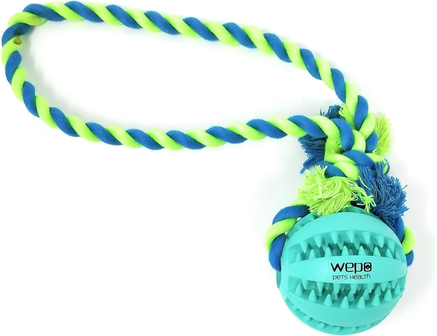 WEPO dental care dog toy, robust tough spinner ball with nubs made of