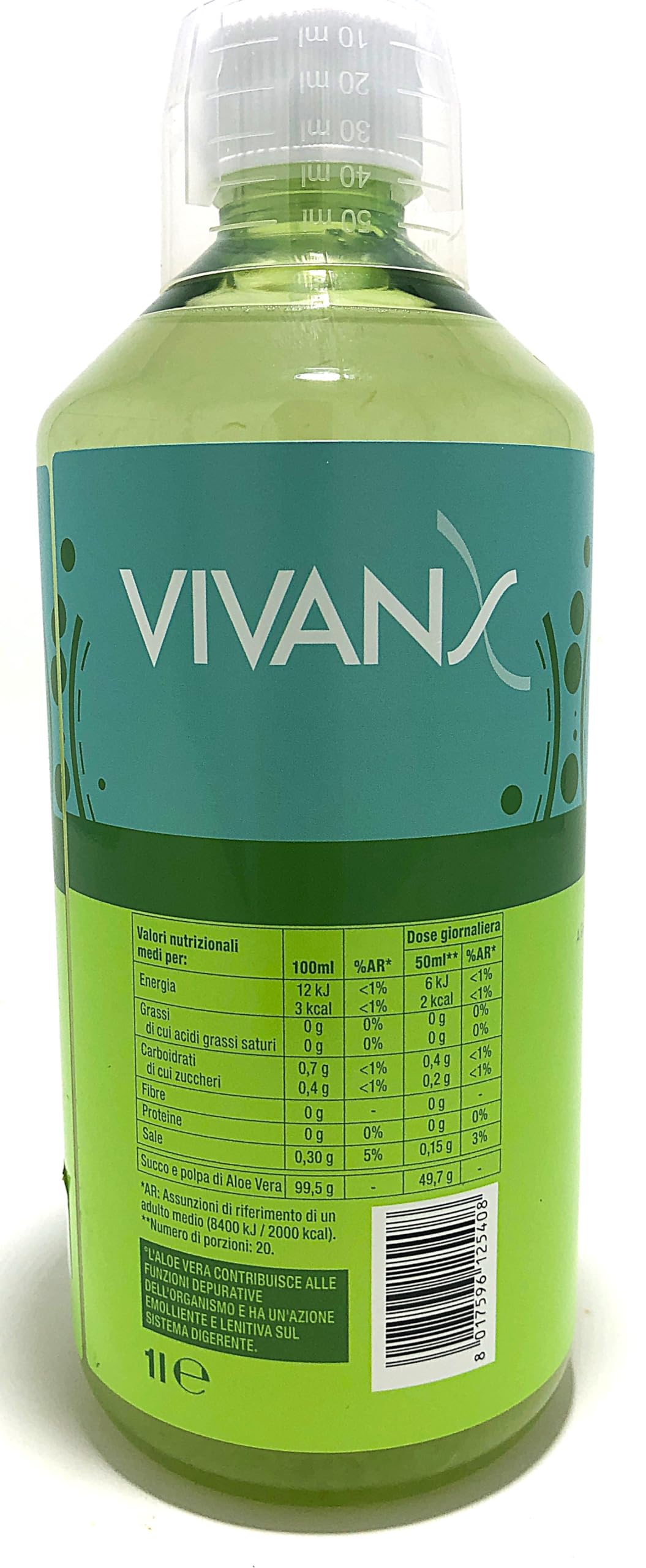 ALOE VERA DA BERE PURA 99,5% PURA SENZA AGGIUNTA DI ACQUA SENZA LATTOSIO, GLUTINE NE COLORANTI E DOLCIFICANTI PRODOTTO VEGANO CONFEZIONE 4 LITRI