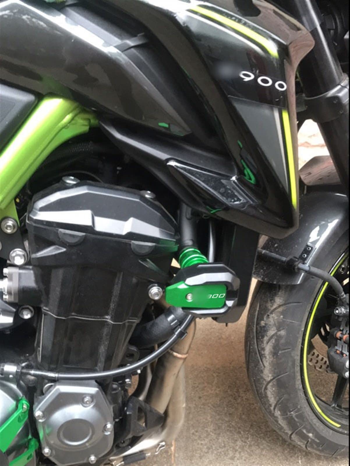 Motorrad Sturzpads Für K┐AWASAKI Z650 Z900 Z900RS Z 650 900 2017-2023 Motorrad Absturzsicherung Rahmen Slider Verkleidungsschutz Crash Pad Schutz(Green,Z650)