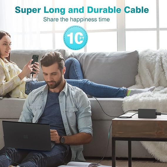Surface Pro Charger for Microsoft Surface Pro 9, 8, 7+, 7, 6, 5, 4, X, Windows Surface Laptop 5, 4, 3, Studio, Surface Go, Surface Book 3, 2, 1, 65W Surface Laptop Charger + 20W USB C, LED, 8FT