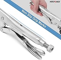 Vista 4 de MAXPOWER Abrazadera de cadena de bloqueo de 9 pulgadas con cadena de 19.7 pulgadas, paquete de 2