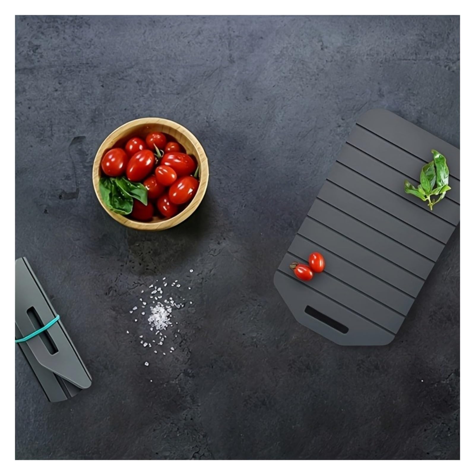 Tabla De Silicona Tabla de cortar de cocina plegable de doble cara, almohadilla for exteriores, versátil for el hogar, Camping, apartamento, mostrador(Black)