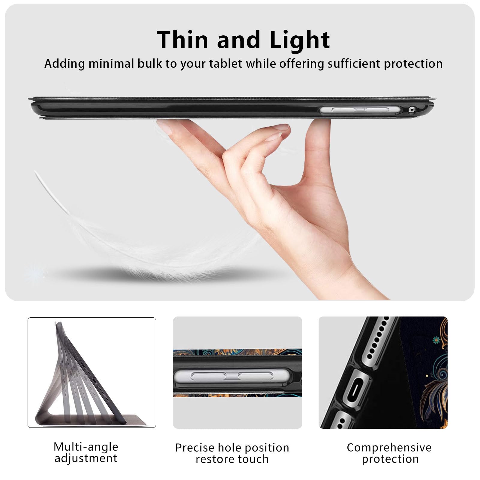 Case For Fire HD 8 & 8 Plus Tablet 2022/2020 - PU Leather Folio Stand With Auto Wake/Sleep