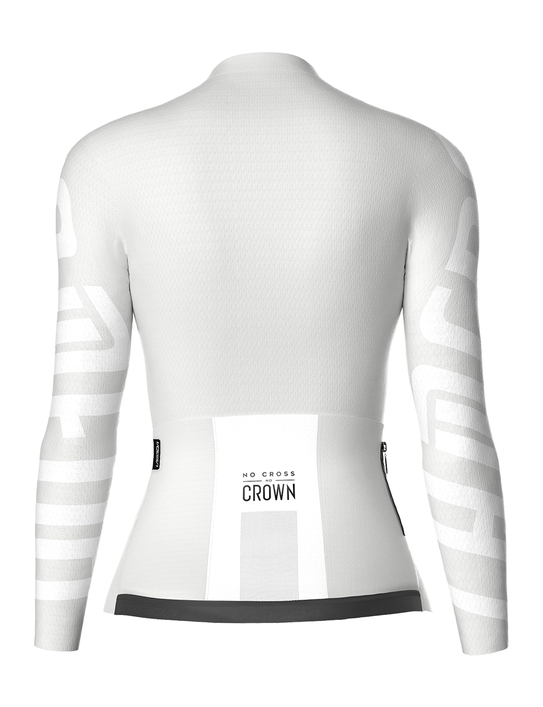 LAMEDA Cycling Jersey Women Long Sleeve, Breathable Bike Jersey with Pockets, Bike Shirts for Road Biking Riding White