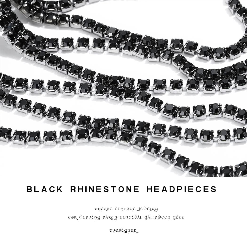 Rhinestone Headpieces Cap Vintage Crystal Head Chain Wedding Flapper Hair Jewelry Gatsby Women Hair Accessoris