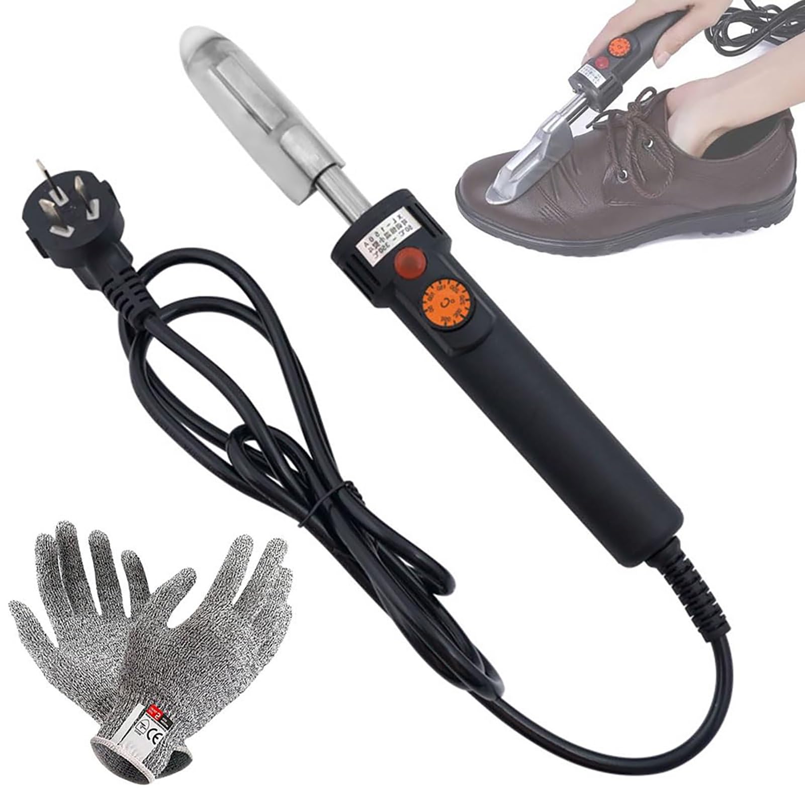 Fer à repasser pour cuir électrique 150W outil de lissage des plis à écran digital