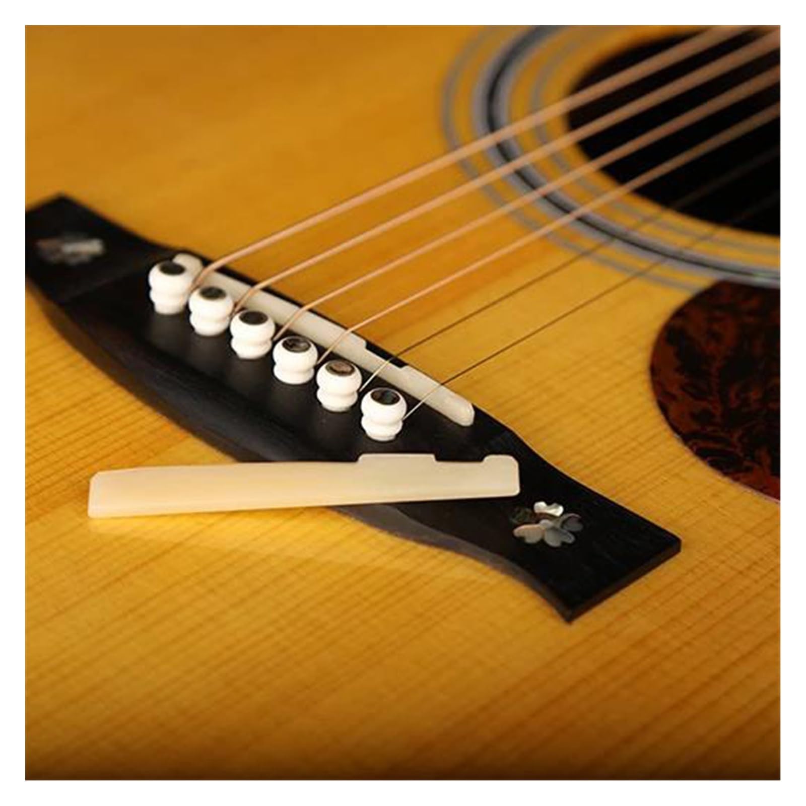 10 Gitar Z Niebieloną Kością Orzechową Aby Zrekompensować Mostek Siodełko Gitarowe Dla Początkujących